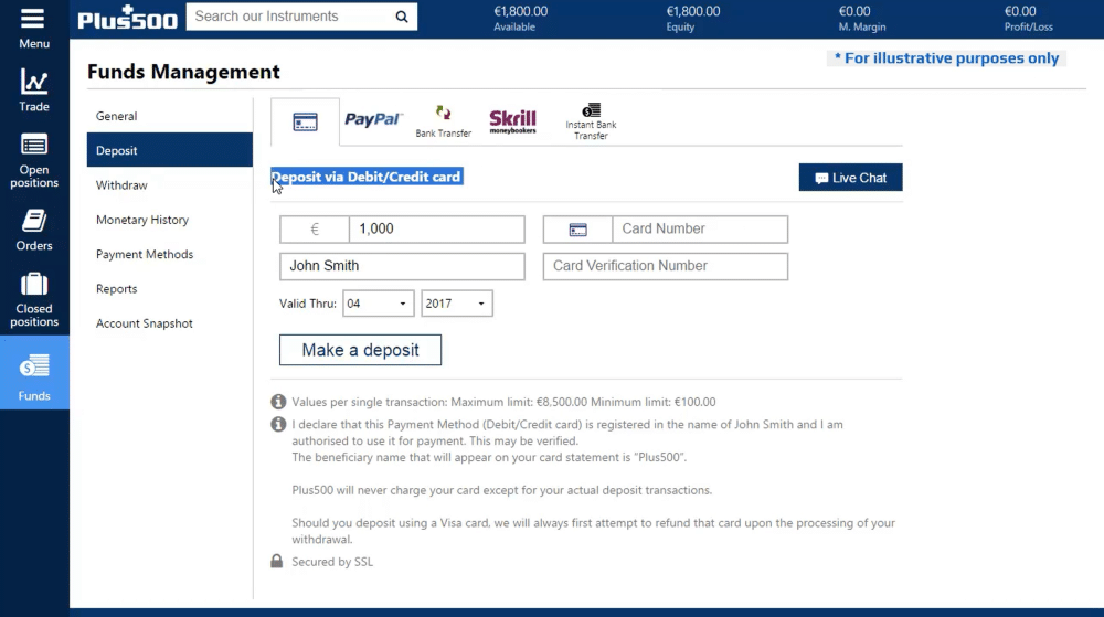 Deposit Options